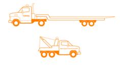 Tow trucks vector drawing