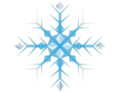 Simple geometric snowflake vector illustration