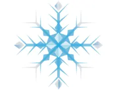 Simple geometric snowflake vector illustration