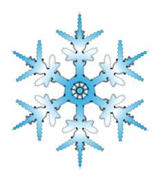 Blue snowflake vector illustration