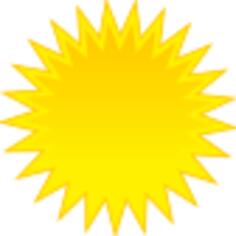Colored symbol for sunny sky vector clip art