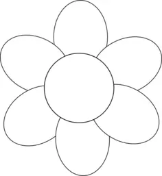 Flower with six petals vector image.