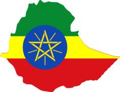 Ethiopian map and flag