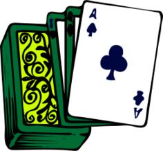 Poker card deck vector clip art