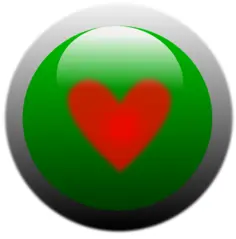 Vector clip art of heart button