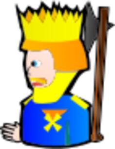 King of diamonds cartoon vector drawing
