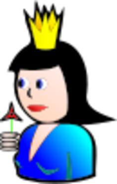 Queen of diamonds cartoon vector image