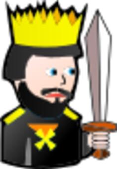 King of Spades cartoon vector clip art