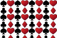 Vector image of hearts, spades, diamonds and clubs signs