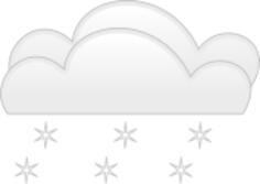 Pastel colored overcloud heavy snow sign vector clip art