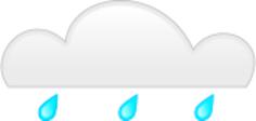 Pastel colored rain sign vector drawing