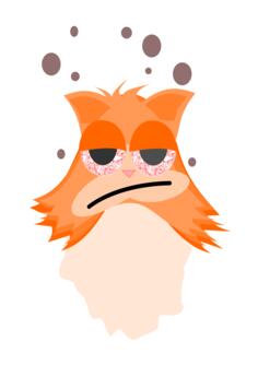Vector clip art of sleepy cat
