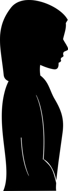 Female silhouette vector illustration