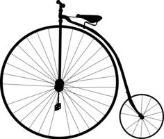 Penny-farthing silhouette vector image