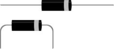 Straight and bent diodes vector image