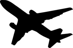 Boeing 767 silhouette vector image