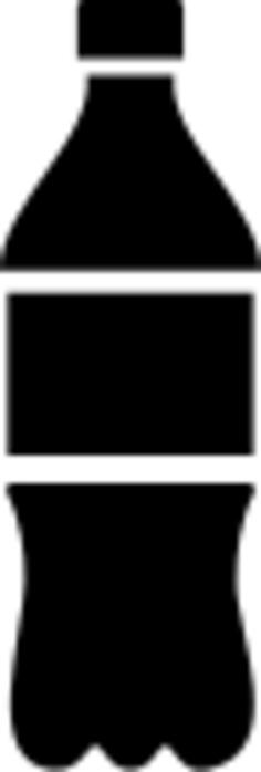 Coca Cola bottle silhouette vector image