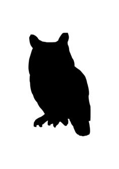 Owl silhouette vector image