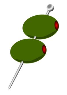Cocktail olives vector drawing