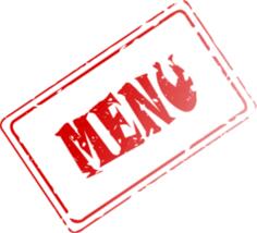 Menu rubber stamp vector clip art