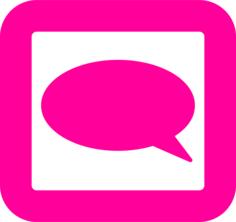 Vector graphics of pink talking callout