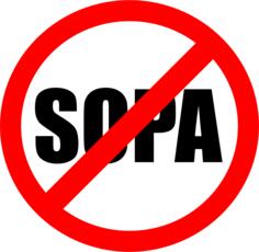 Stop Online Piracy Act sign vector image