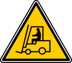 Forklift bio-hazard warning sign vector image