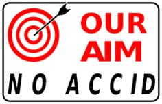 Sign for a campaign against accidents vector illustration