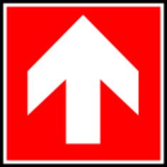 Vector image of exit direction sign label