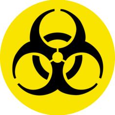 Vector clip art of round bio-hazard sign