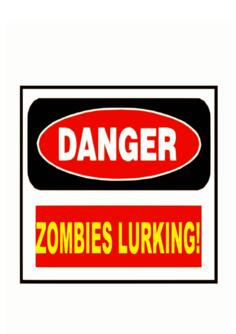 Zombies lurking sign vector image