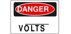 Danger blank high voltage sign vector image