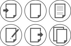 Vector graphics of set of computer OS icon
