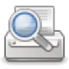 Vector image of search printer computer OS icon