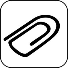 Vector image of attachment icon with square border