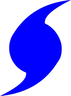 Vector image of blue hurricane icon