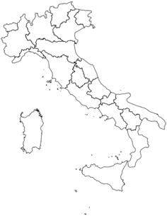 Italian Regional Map Vector