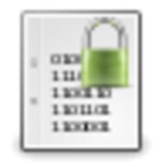 Encrypted document green icon vector graphics