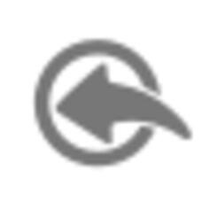 Vector image of round grey import icon