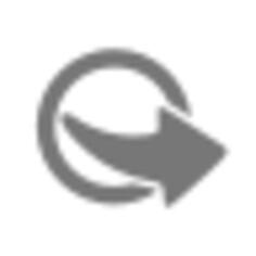 Vector clip art of round grey export icon