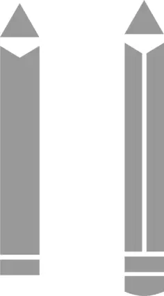 Vector graphics of two pencils pictogram