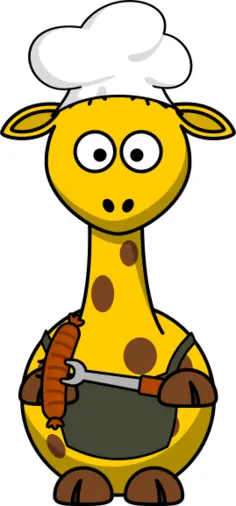 Vector image of chef giraffe