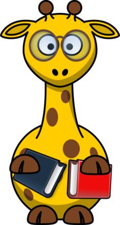 Vector clip art of nerd giraffe