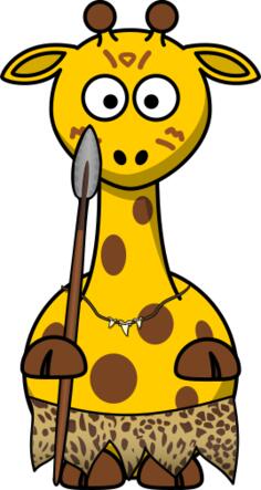 Vector illustration of wild tiger giraffe