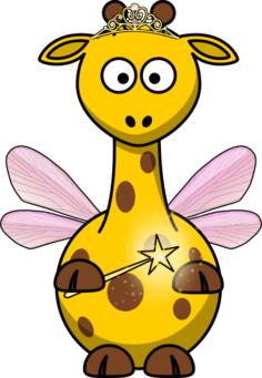 Vector clip art of fairy giraffe