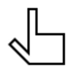 Squarey hand pointing up vector image