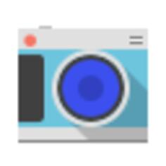 Pastel colored camera vector image