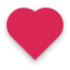 Pink heart with slight shadow vector image