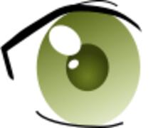 Right manga eye vector image