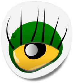 Monster eye sticker vector clip art